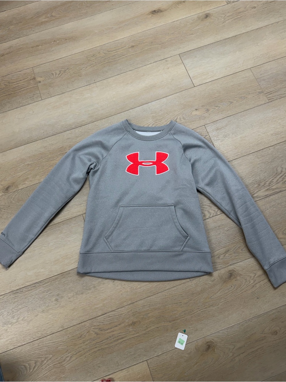 Under Armour juniors  Gray Crewneck Sweatshirt with Red Logo